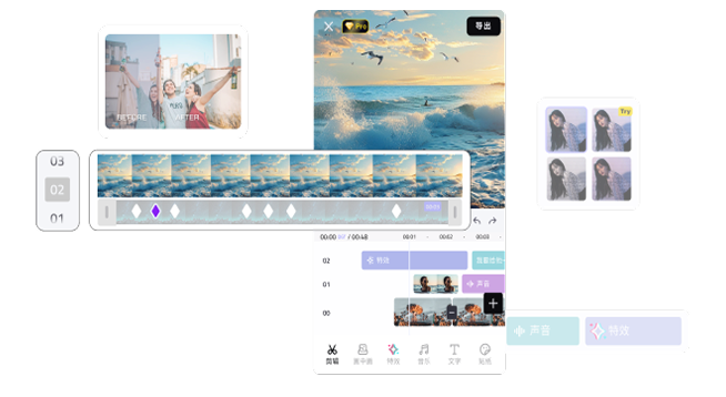 音视频全功能剪辑能力系统示例图